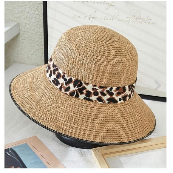 NWT Leopard trimmed Bowler hat - Picture 1 of 4